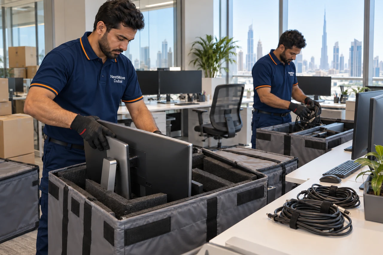 Office Moving service scene in Dubai